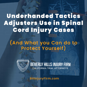 Underhanded Tactics Adjusters Use in Spinal Cord Injury Cases (And What you Can do to Protect Yourself)